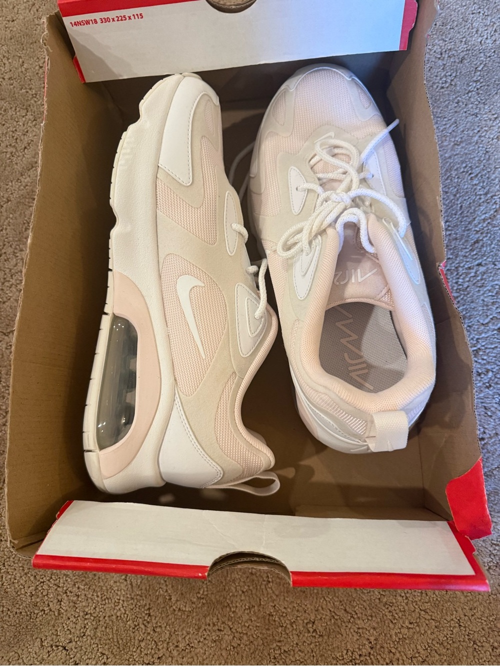 Nike Women's Air Max Pale Pink and White Trainers